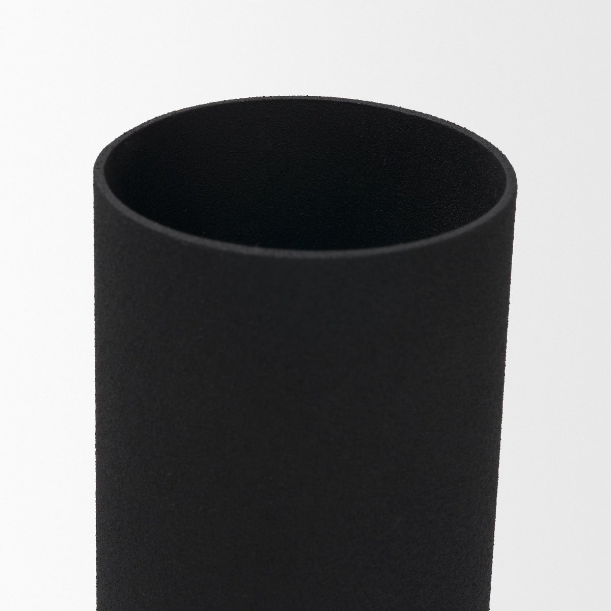 Veda Black Small Metal Geometric Vase - Ornate Home