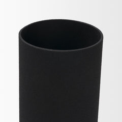 Veda Black Small Metal Geometric Vase - Ornate Home