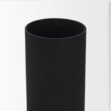 Veda Black Small Metal Geometric Vase - Ornate Home