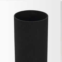 Veda Black Small Metal Geometric Vase - Ornate Home