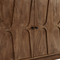 Veda Walnut 72" Mango Wood Sideboard Cabinet - Ornate Home