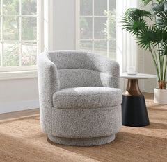 Vedas Gray Accent Chair w/Swivel - Ornate Home