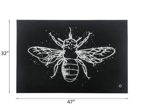 Vedris Smoky Glass & Faux Crystal Wall Art (LED) - Ornate Home