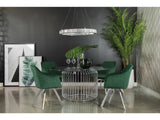 Veena Chrome 5-piece Dining Room Set - Ornate Home