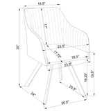 Veena Chrome 5-piece Dining Room Set - Ornate Home