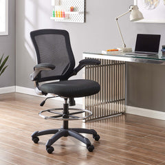 Veer Black Drafting Chair - Ornate Home