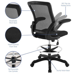 Veer Black Drafting Chair - Ornate Home