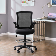 Veer Black Drafting Chair - Ornate Home