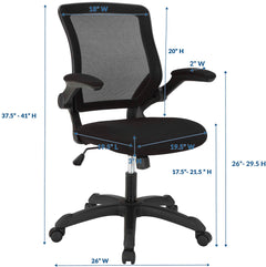 Veer Black Mesh Office Chair - Ornate Home