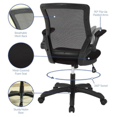 Veer Black Mesh Office Chair - Ornate Home