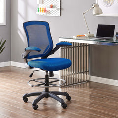 Veer Blue Drafting Chair - Ornate Home