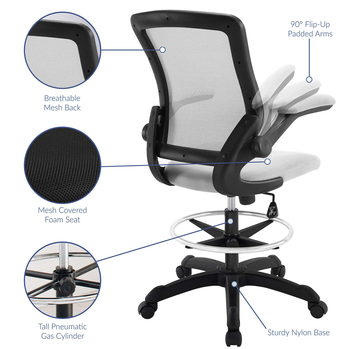 Veer Gray Drafting Chair