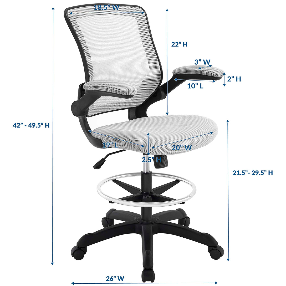 Veer Gray Drafting Chair