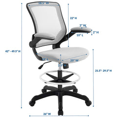 Veer Gray Drafting Chair - Ornate Home