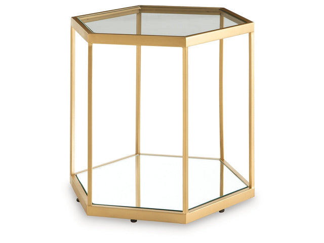 Veerwick Gold Finish Accent Coffee Table (Online Special Price) - Ornate Home