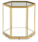 Veerwick Gold Finish Accent Coffee Table (Online Special Price) - Ornate Home