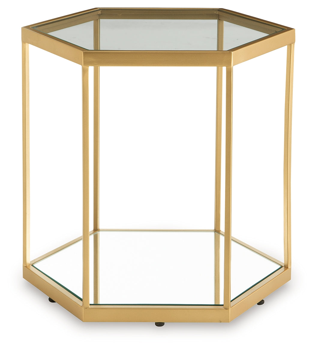 Veerwick Gold Finish Accent Coffee Table (Online Special Price) - Ornate Home