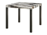 Vega Faux Marble/Black Counter Height Table - Ornate Home