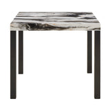 Vega Mocha/Black Faux Marble Top Counter Height Dining Set - Ornate Home