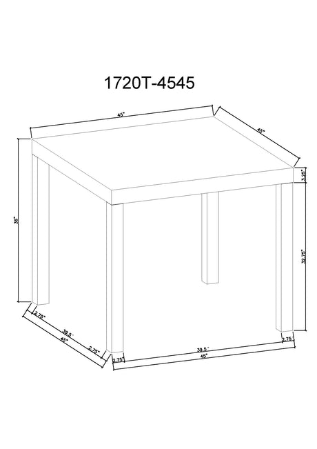 Vega Mocha/Black Faux Marble Top Counter Height Dining Set - Ornate Home