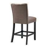 Vega Mocha/Black Faux Marble Top Counter Height Dining Set - Ornate Home
