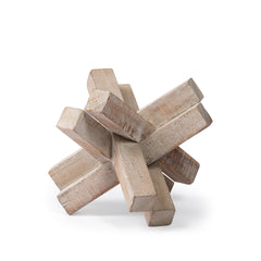 Vega Natural Large Wood Jack Object - Ornate Home