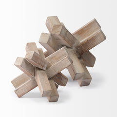 Vega Natural Large Wood Jack Object - Ornate Home