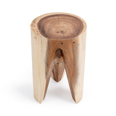 Vela Natural 18" Round Accent Table - Ornate Home