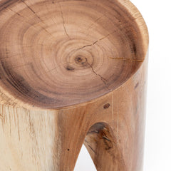 Vela Natural 18" Round Accent Table - Ornate Home
