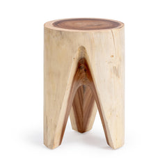 Vela Natural 21" Round Accent Table - Ornate Home