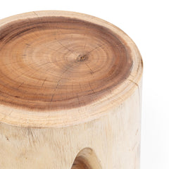 Vela Natural 21" Round Accent Table - Ornate Home