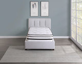 Vela White 12" Twin Hybrid Mattress - Ornate Home