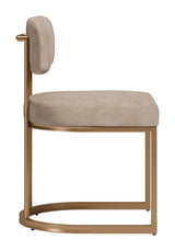 Velar Beige & Bronze Dining Chair (Set of 2) - Ornate Home
