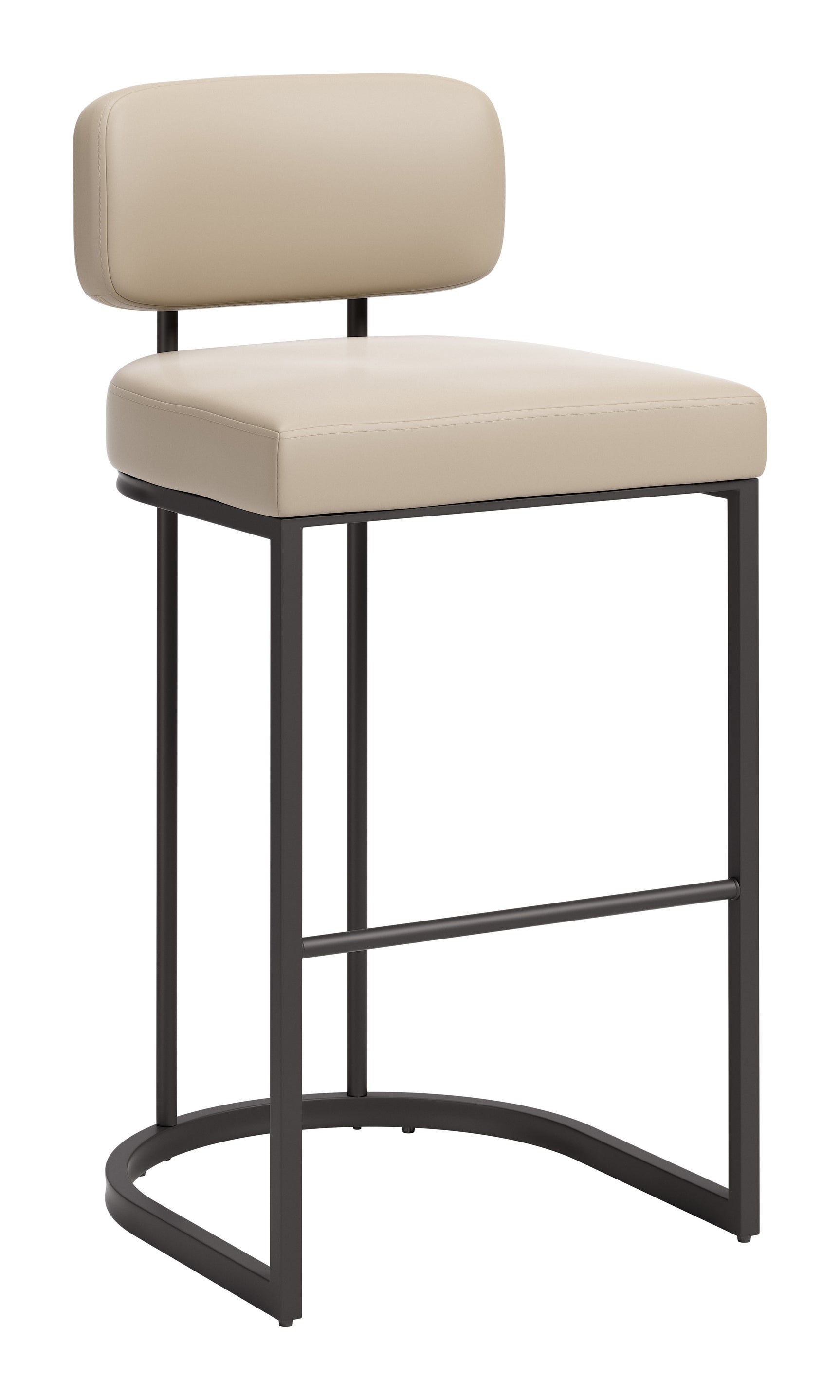 Velar Beige & Gray Barstool (Set of 2)