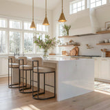 Velar Beige & Gray Counter Stool (Set of 2)