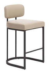 Velar Beige & Gray Counter Stool (Set of 2)