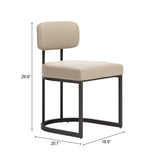 Velar Beige & Gray Dining Chair (Set of 2)