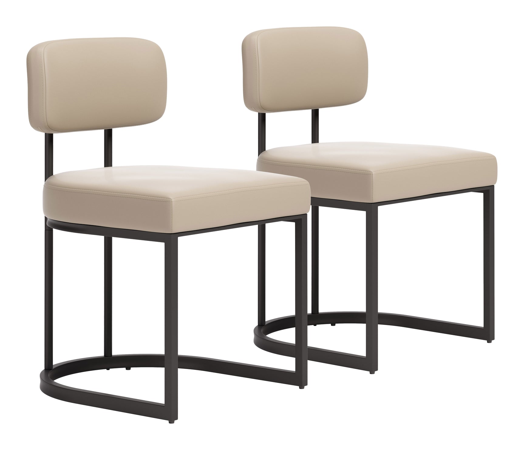 Velar Beige & Gray Dining Chair (Set of 2)