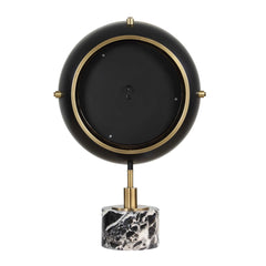 Velar Black/Brass Modern Table Clock - Ornate Home