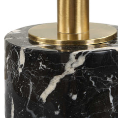 Velar Black/Brass Modern Table Clock - Ornate Home