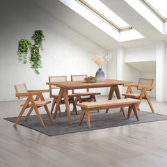 Velentina Brown Bench - Ornate Home
