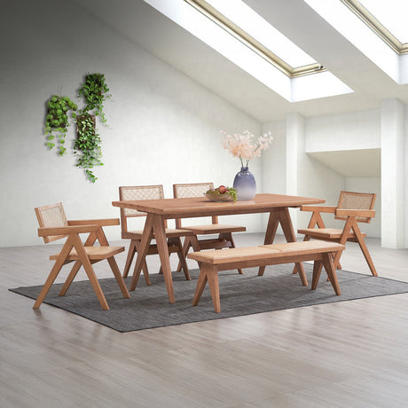 Velentina Natural Dining Table - Ornate Home
