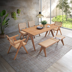 Velentina Natural Dining Table - Ornate Home