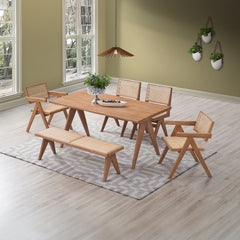 Velentina Natural Dining Table - Ornate Home