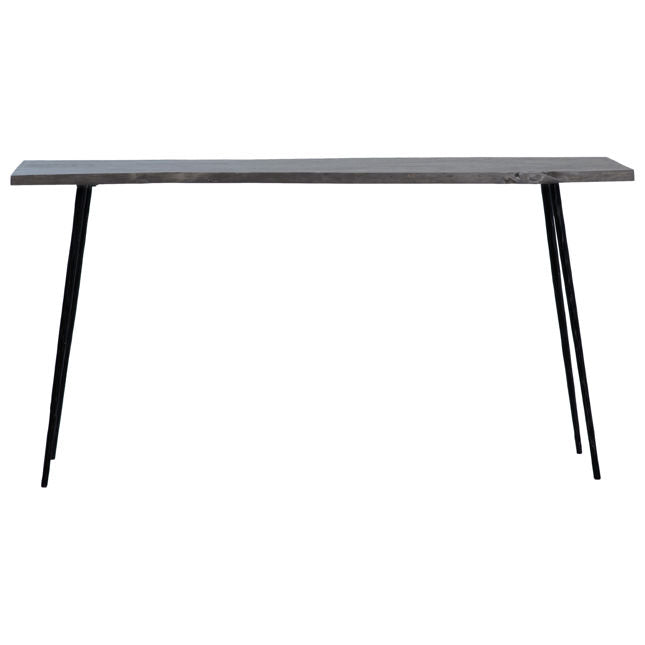 Velez Sandblasted Gray Console Table - Ornate Home