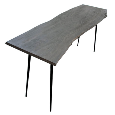 Velez Sandblasted Gray Console Table - Ornate Home