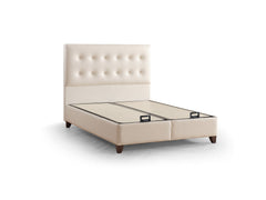 Vella Beige Storage Bed With Headboard - Ornate Home