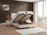 Vella Beige Storage Bed With Headboard