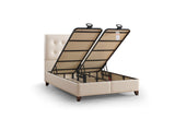 Vella Beige Storage Bed With Headboard