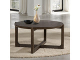 Vellara Dark Walnut 42" Cocktail Table w/ Wood Top - Ornate Home